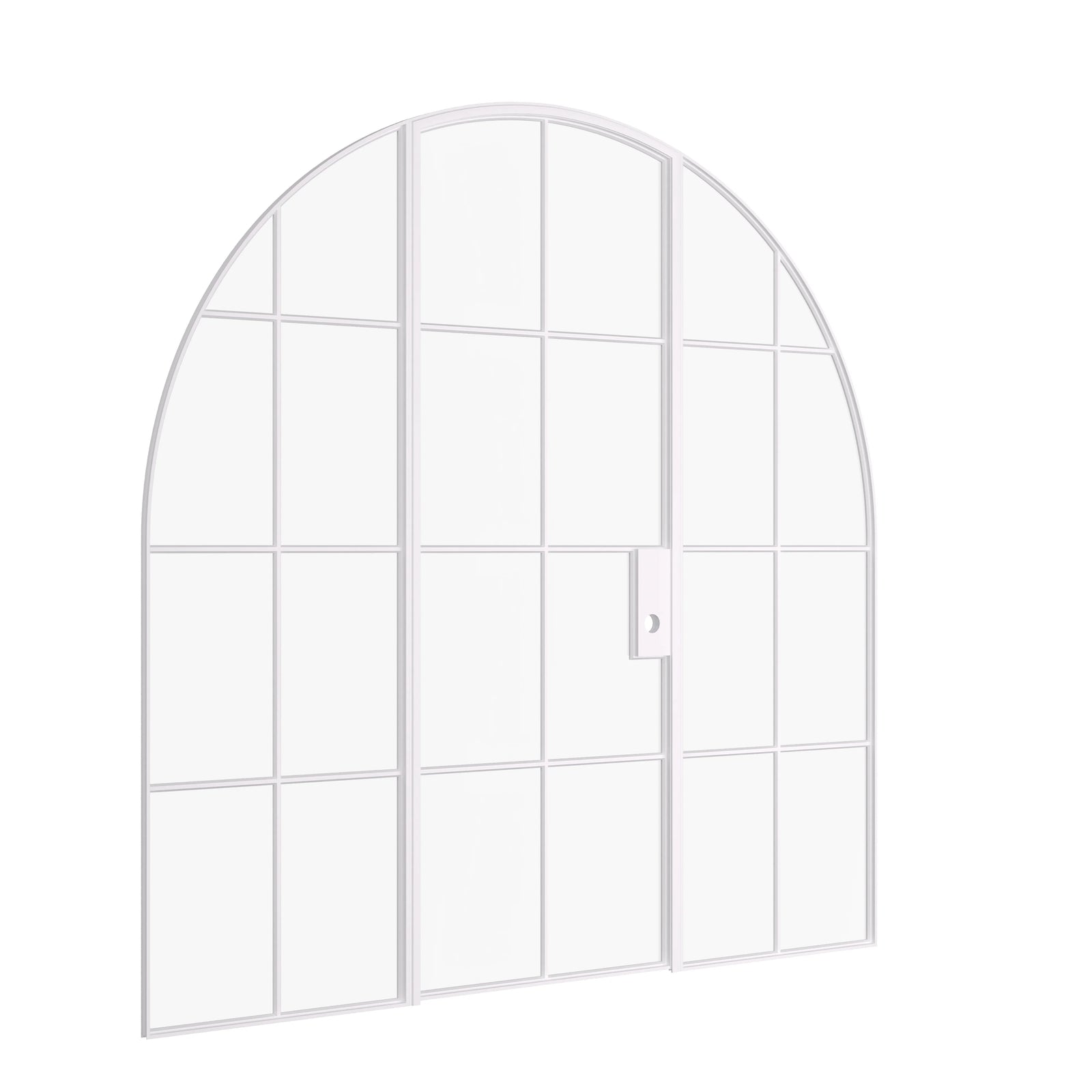 Pinkys Air 5 interior steel door, single, full arch, with side windows, closed