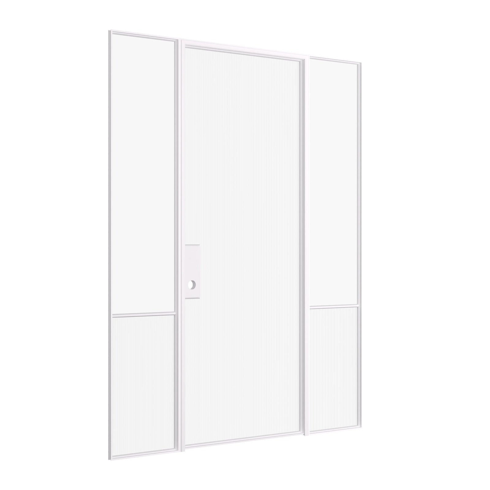 Pinkys Air Grand interior steel door, single, flat, with side windows, closed