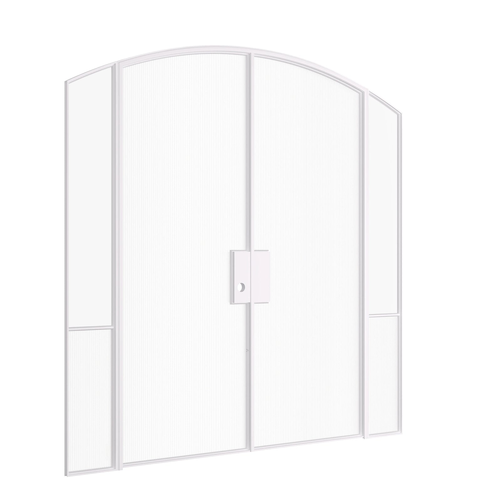 Pinkys Air Grand interior steel door, double, arch, with side windows, closed