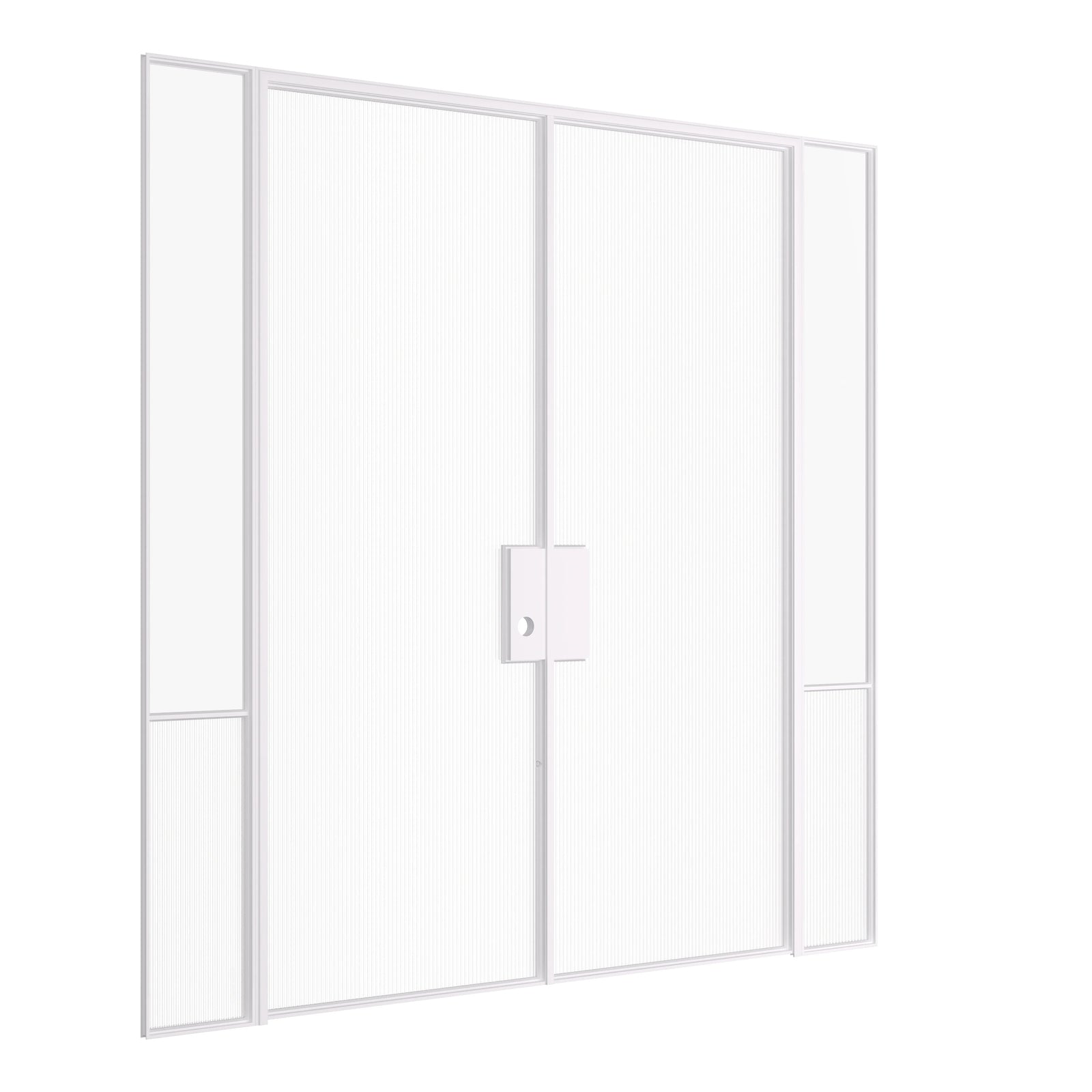 Pinkys Air Grand interior steel door, double, flat, with side windows, closed