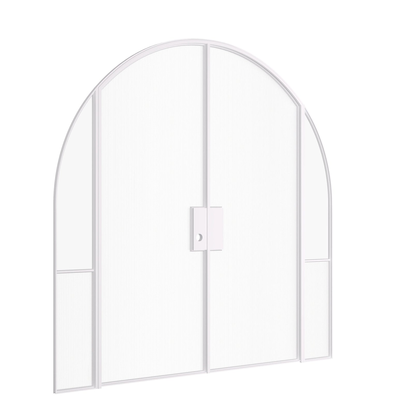 Pinkys Air Grand interior steel door, double, full arch, with side windows, closed
