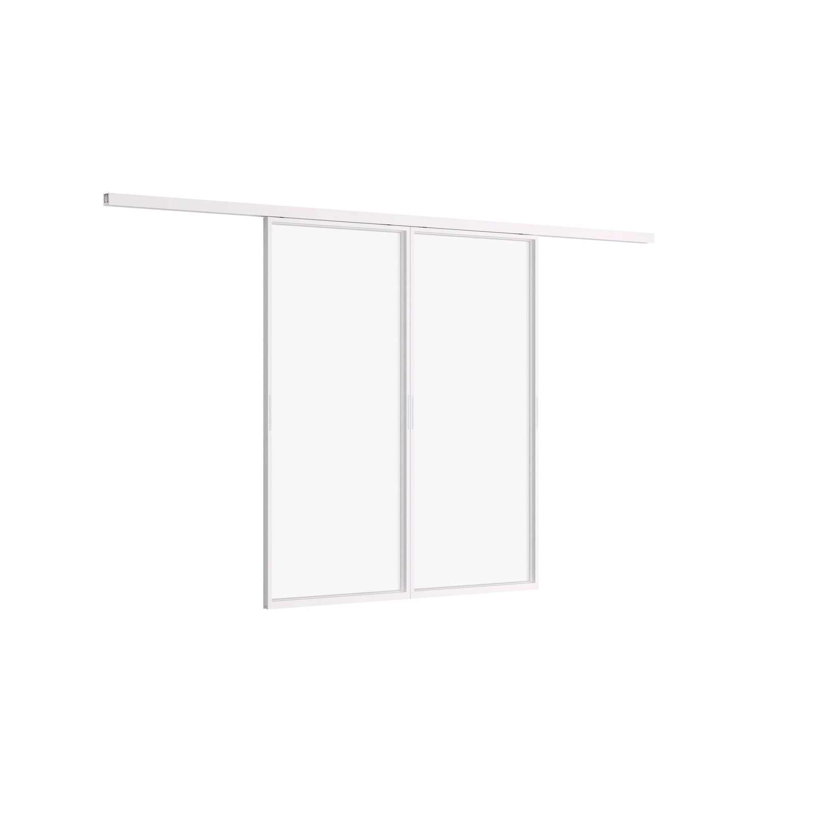 Pinkys Air Lite interior steel door, double, sliding, top-track, closed