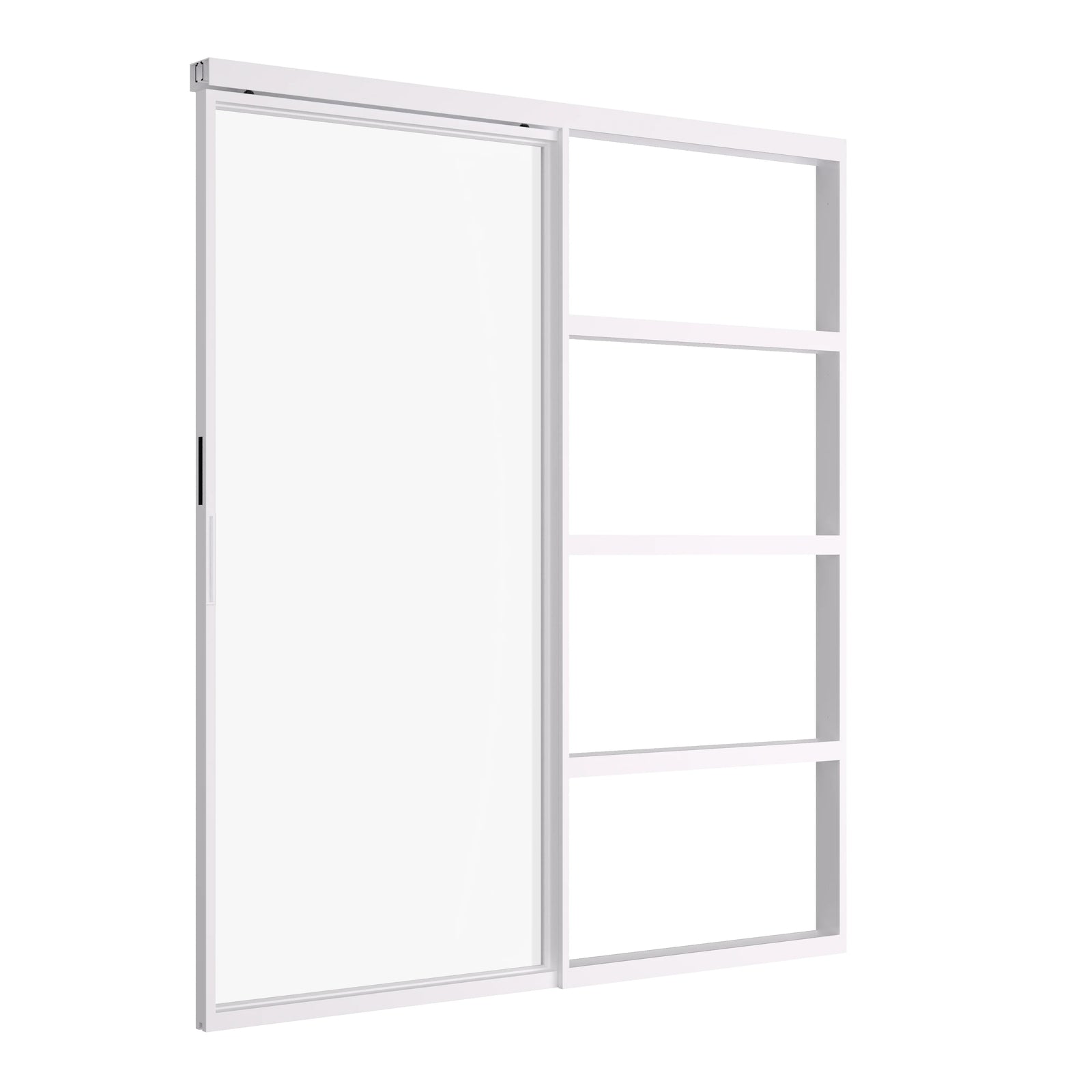 Pinkys Air Lite interior steel door, single, flat, sliding, pocket, top-track, closed