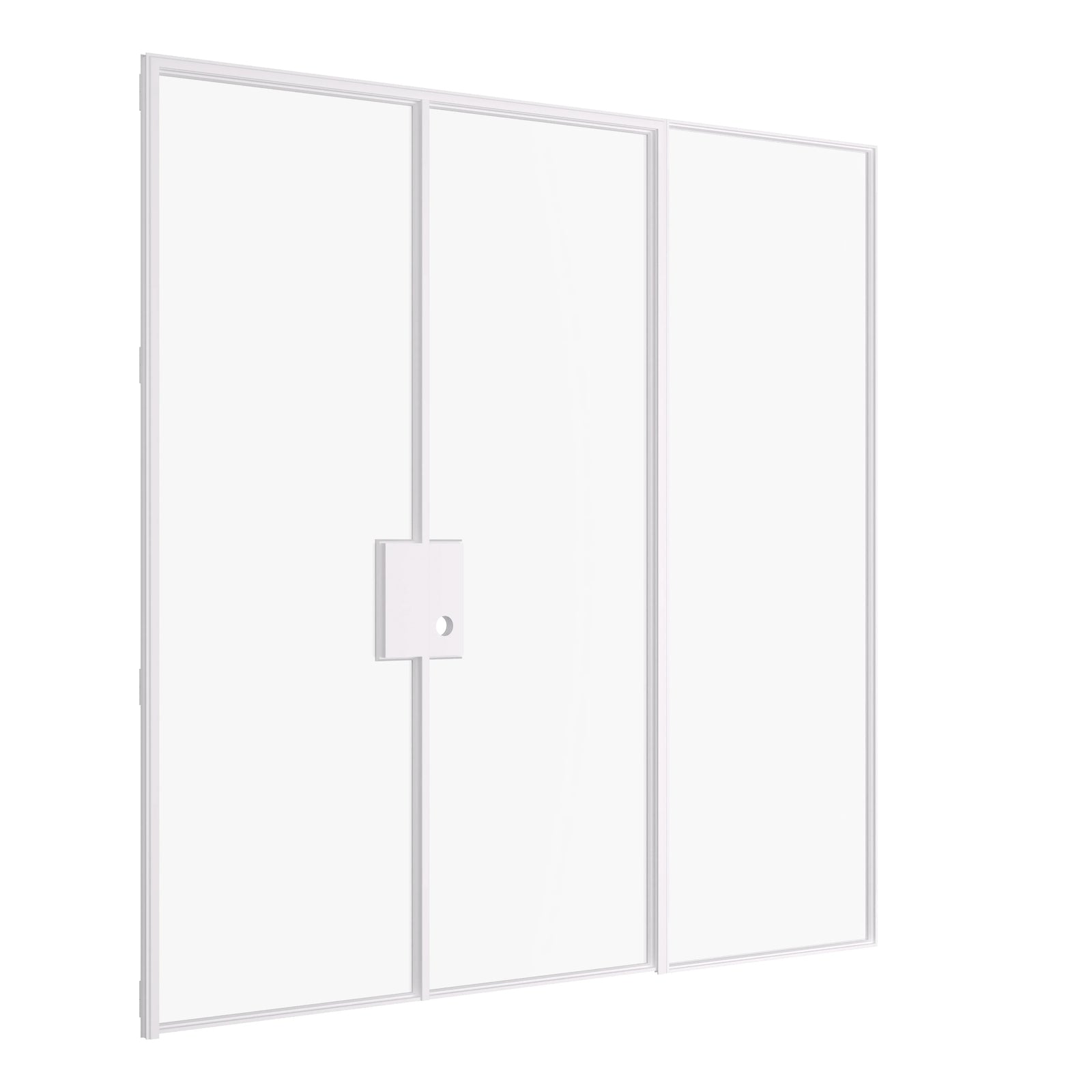 Pinkys Air Lite interior steel door, double, flat, with a left side window, closed