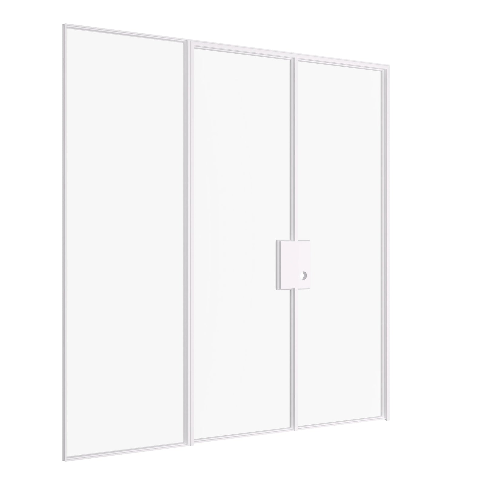 Pinkys Air Lite interior steel door, double, flat, with a right side window, closed