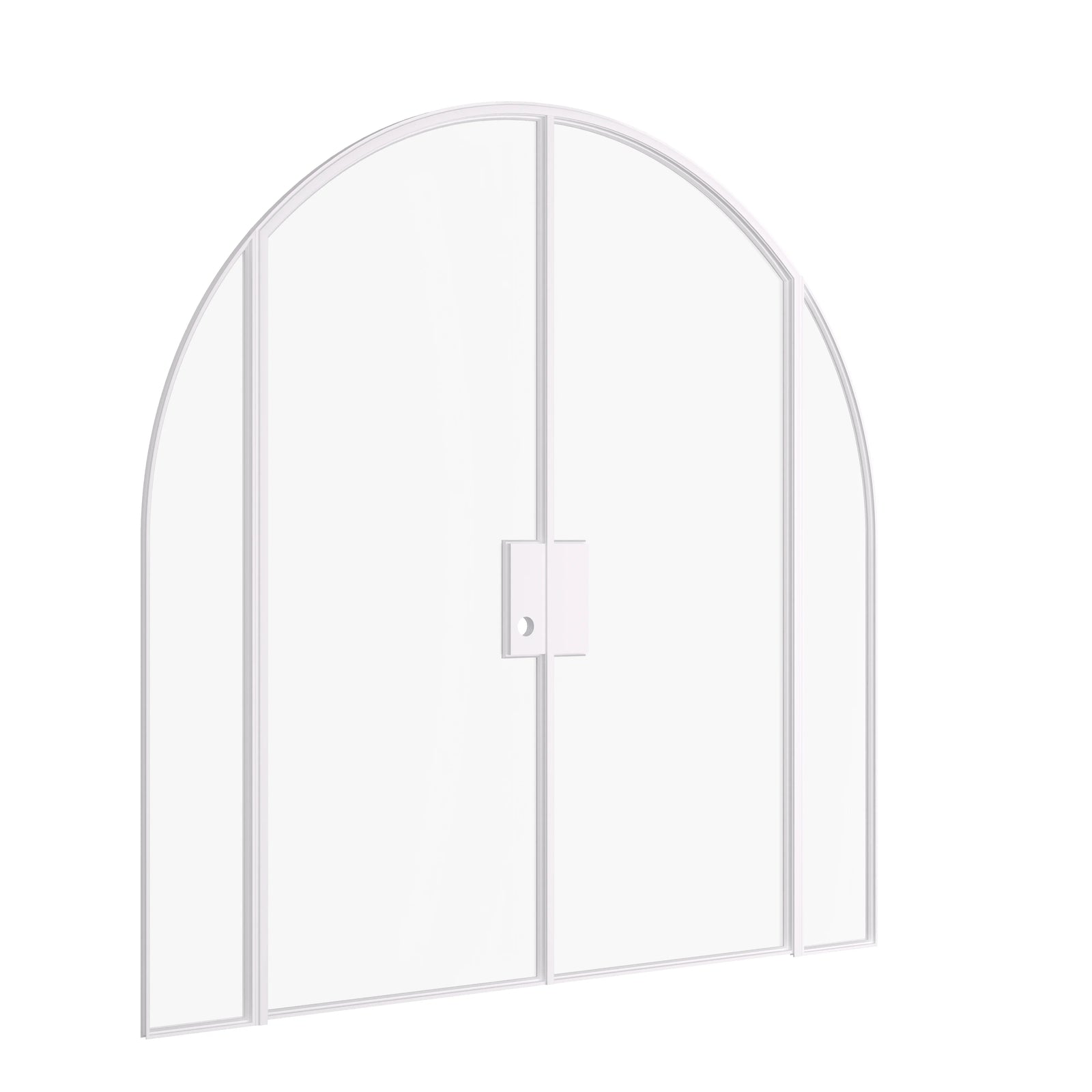 Pinkys Air Lite interior steel door, double, full arch, with side windows, closed