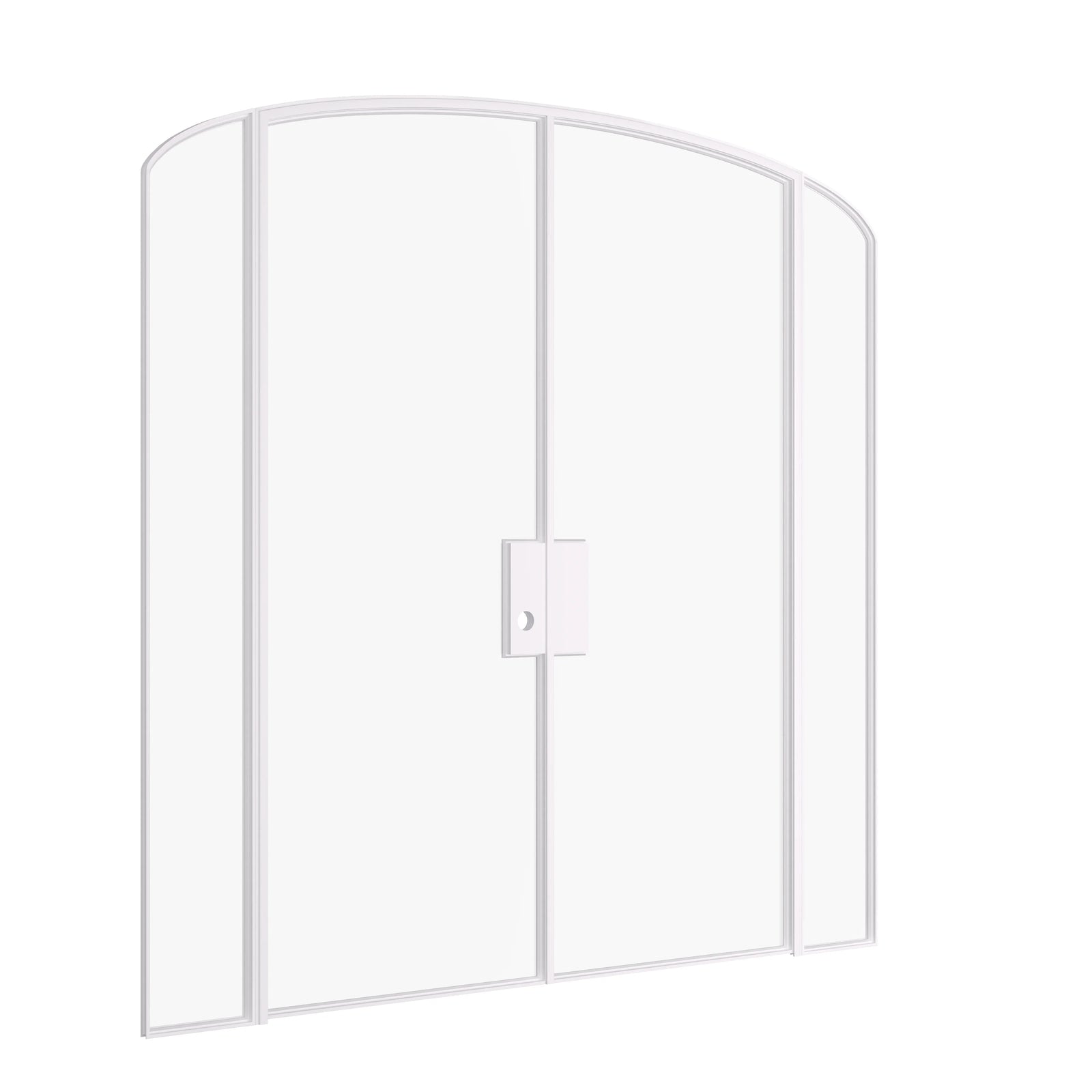 Pinkys Air Lite interior steel door, double, arch, with side windows, closed
