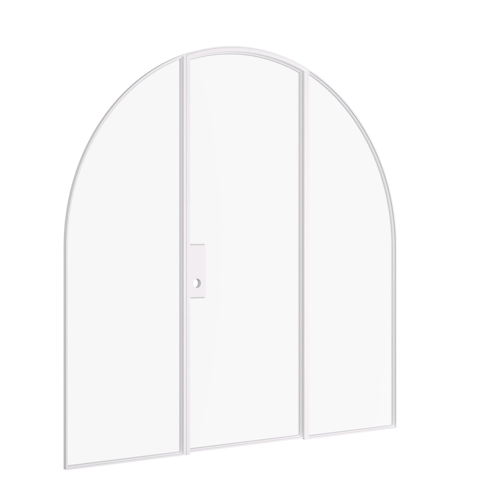 Pinkys Air Lite interior steel door, single, full arch, with side windows, closed