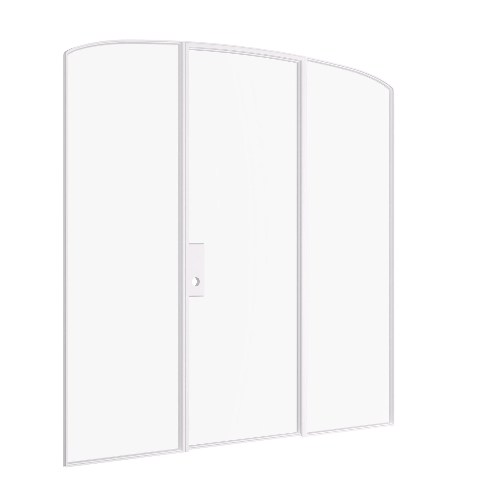 Pinkys Air Lite interior steel door, single, arch, with side windows, closed