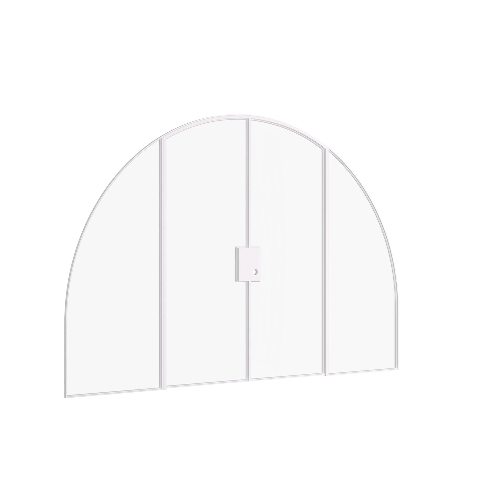 Pinkys Air Lite interior steel door, double, full arch, with side windows, closed