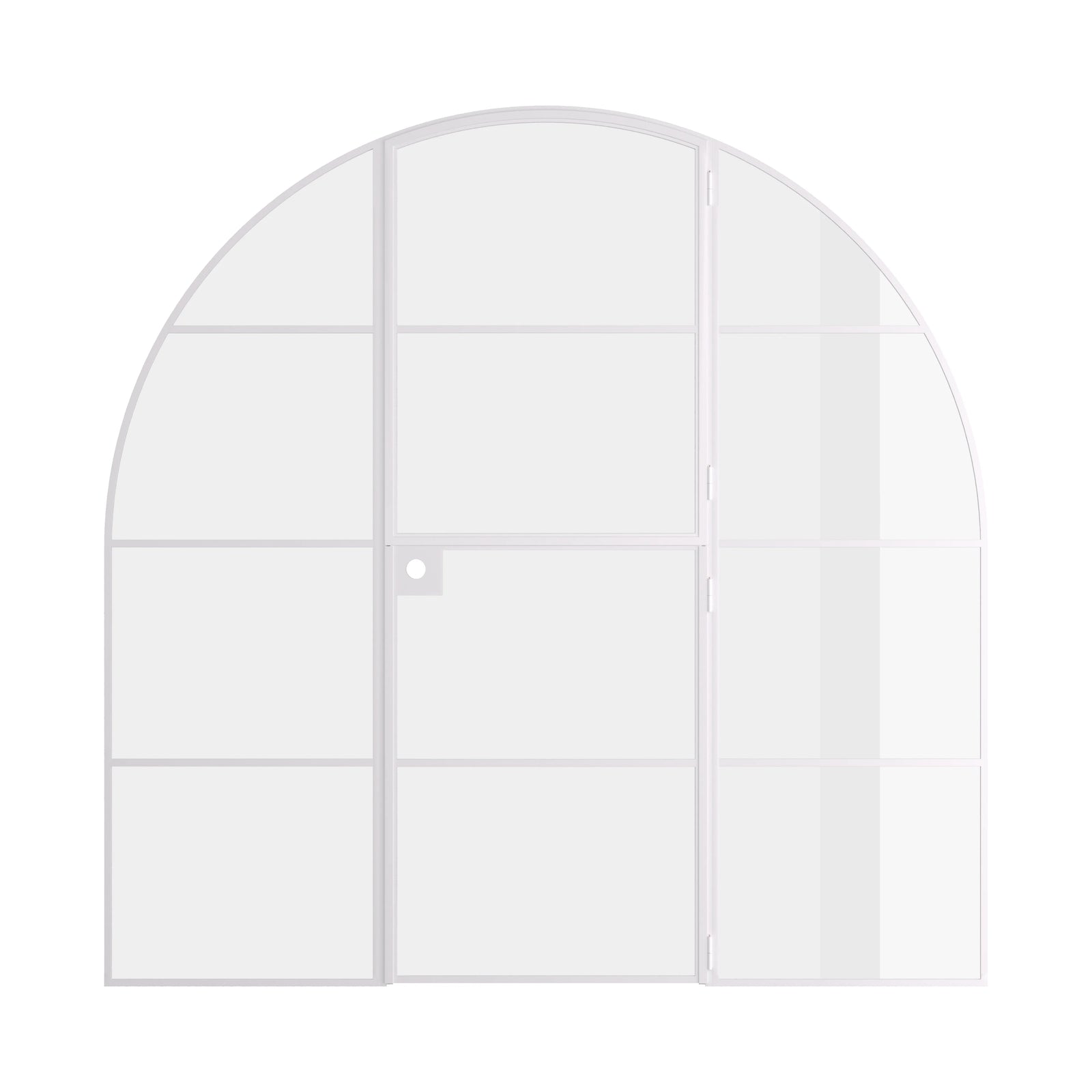Pinkys Air 4 interior steel door, single, full arch, Dutch, with side windows, closed