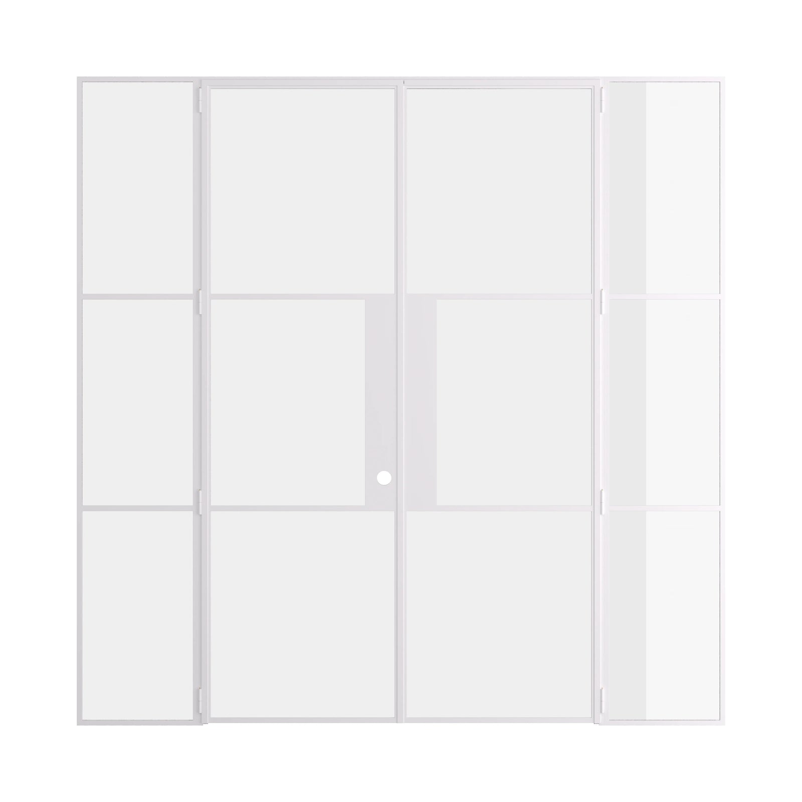 Pinkys Air 4 interior steel door, double, flat, with side windows, closed