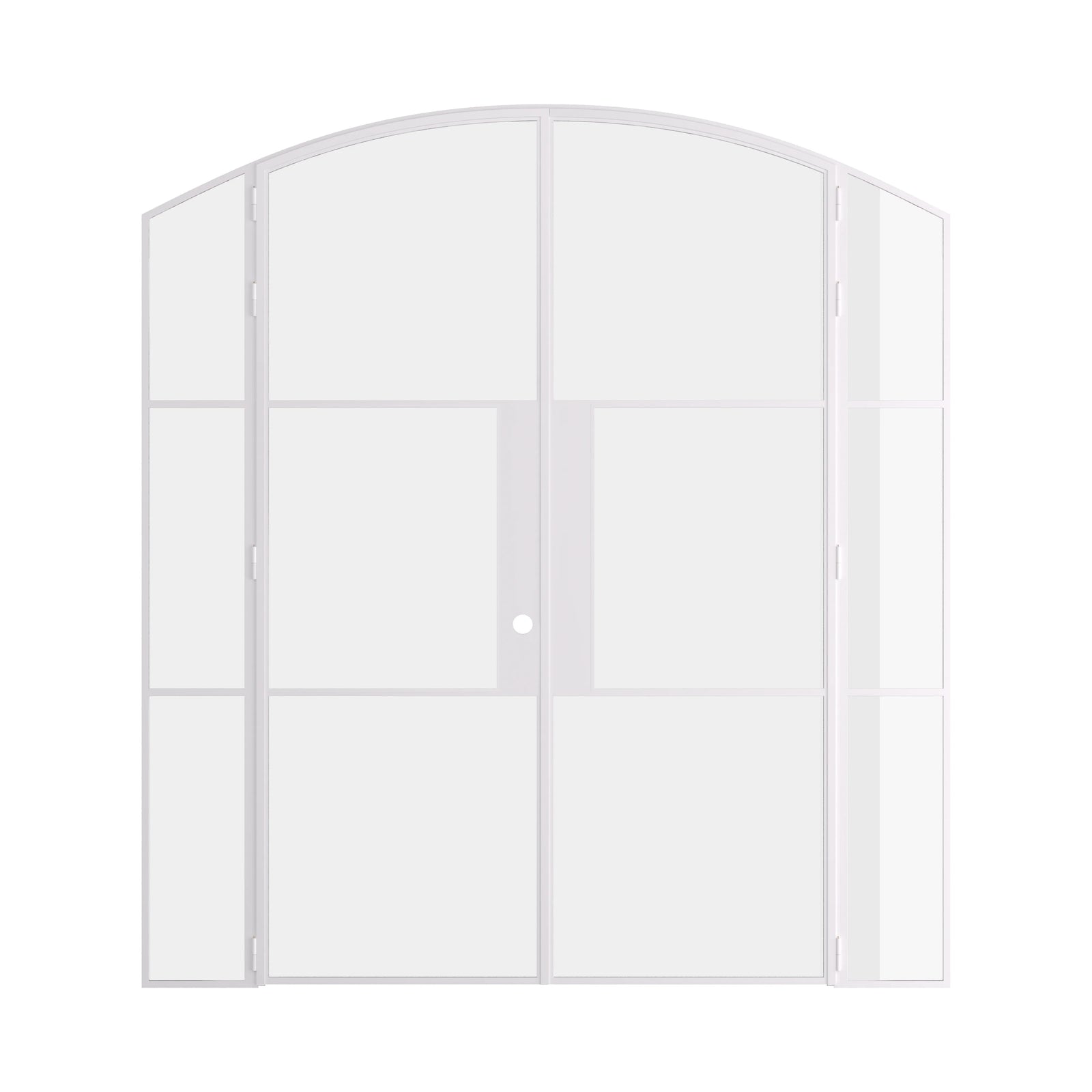 Pinkys Air 4 interior steel door, double, arch, with side windows, closed