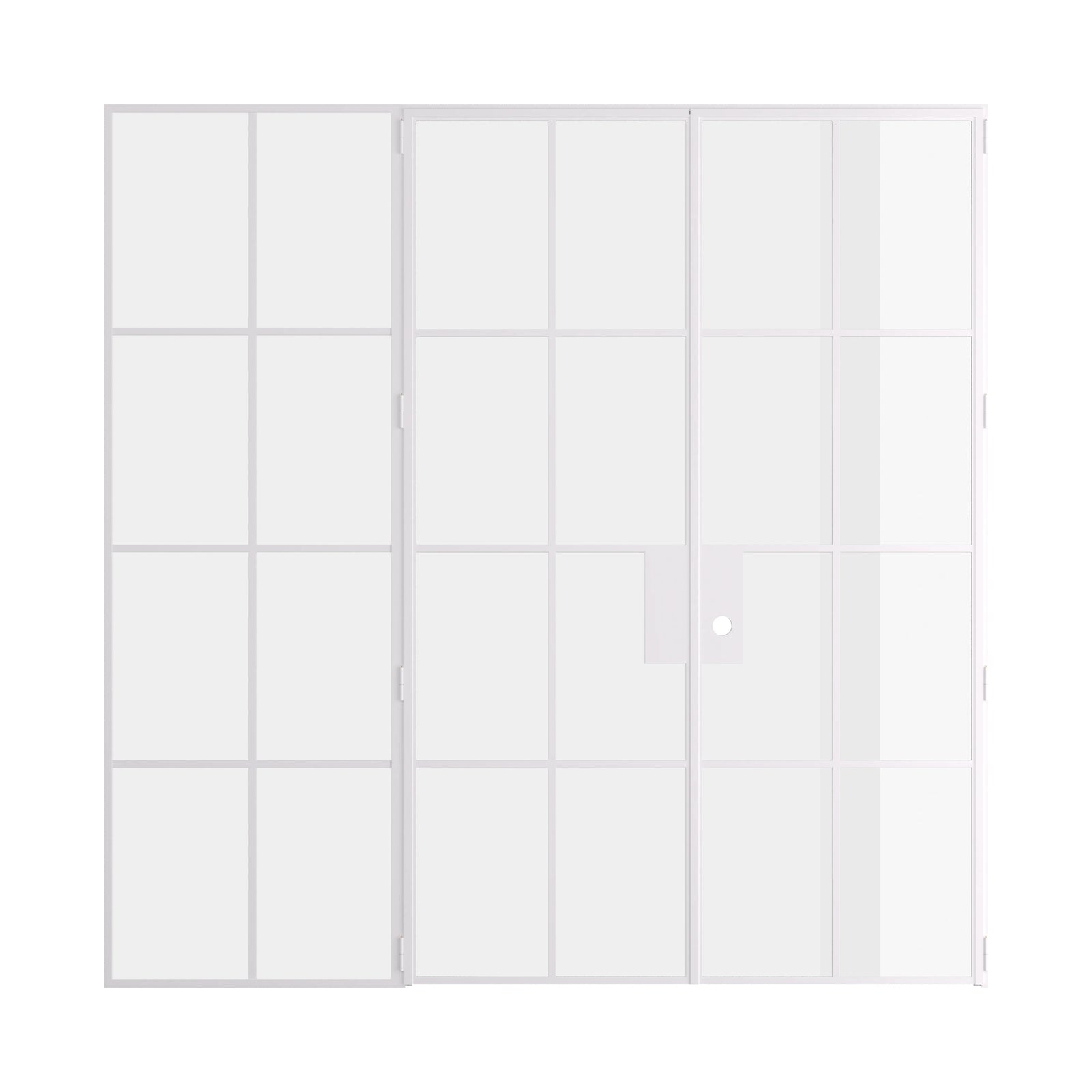 Pinkys Air 5 interior steel door, double, flat, with a left side window, closed