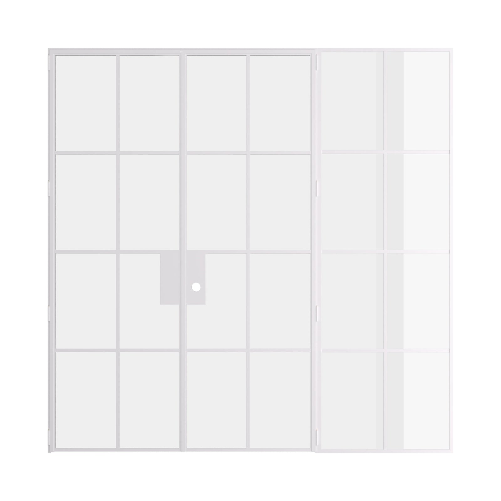 Pinkys Air 5 interior steel door, double, flat, with a right side window, closed