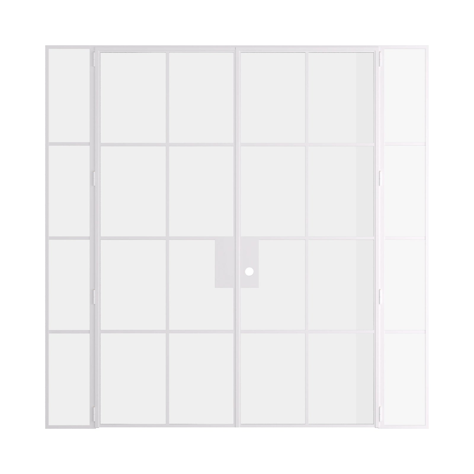 Pinkys Air 5 interior steel door, double, flat, with side windows, closed