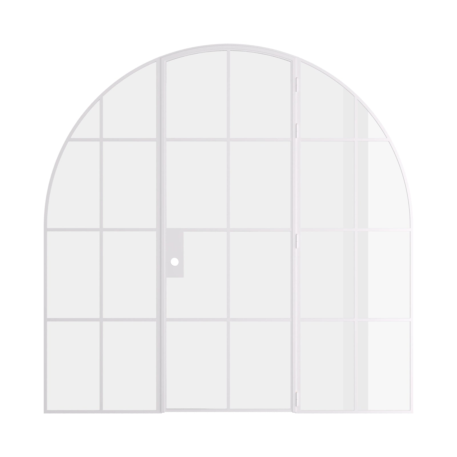 Pinkys Air 5 interior steel door, single, full arch, with side windows, closed