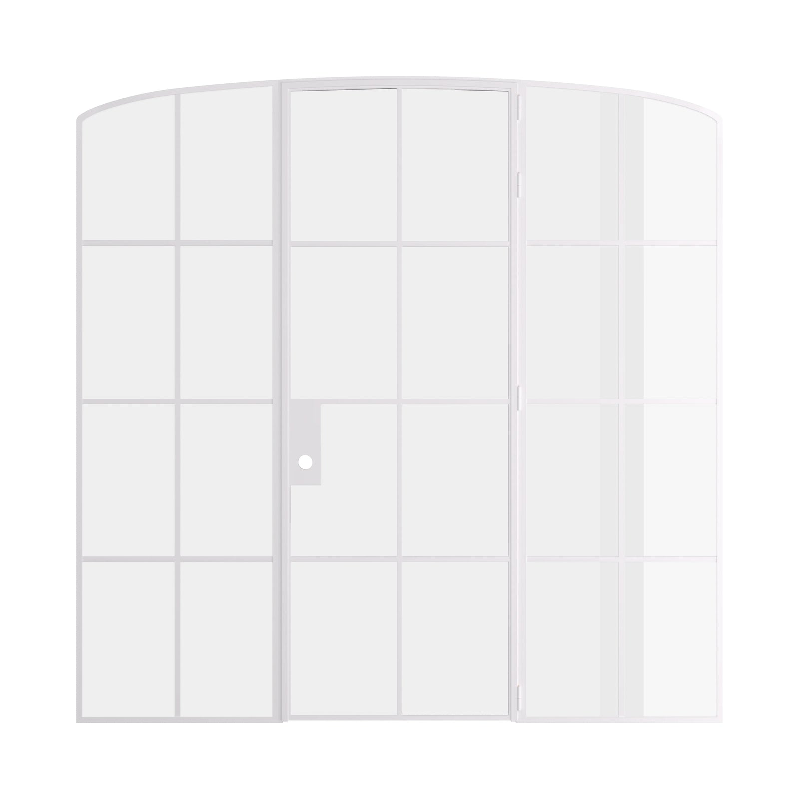 Pinkys Air 5 interior steel door, single, arch, with side windows, closed