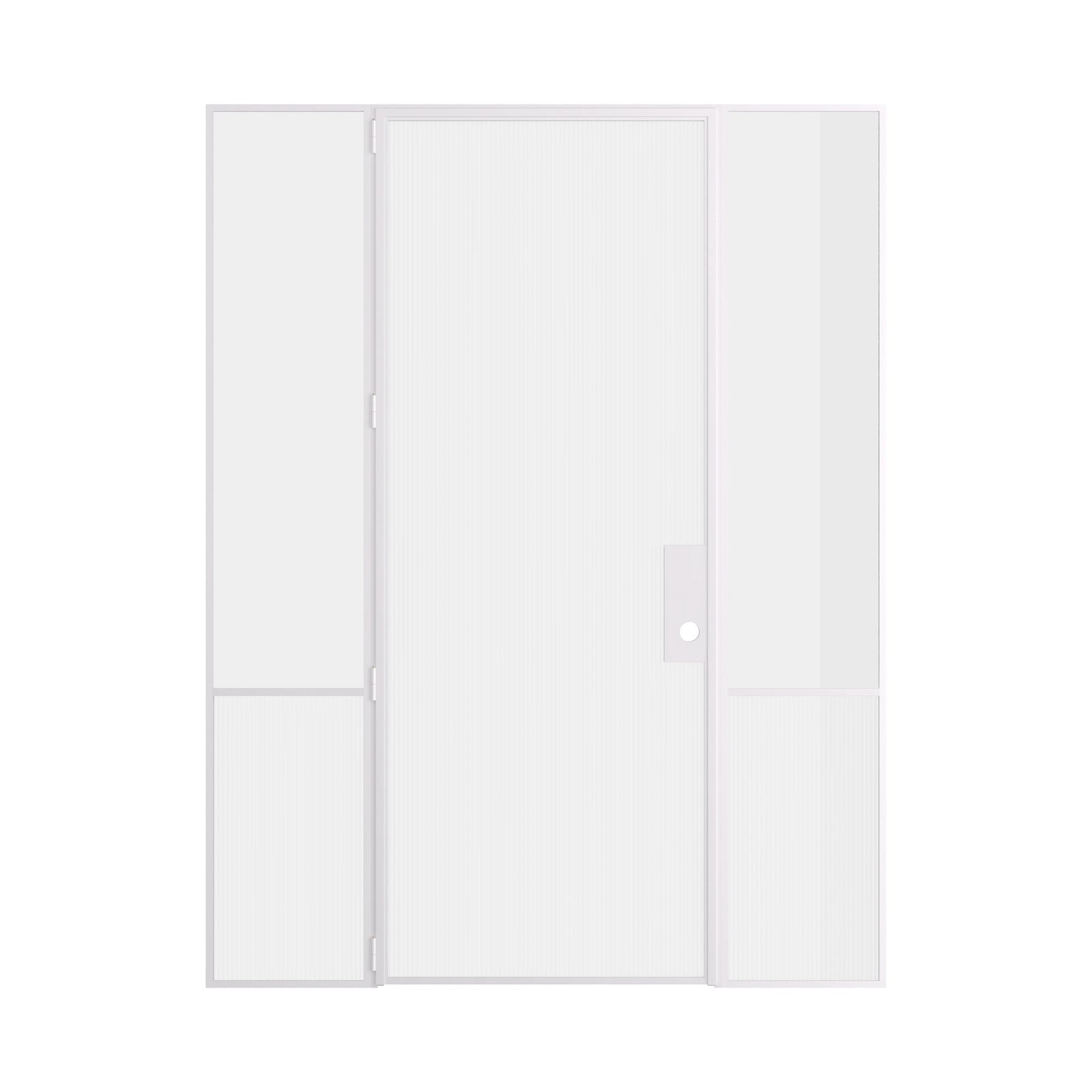 Pinkys Air Grand interior steel door, single, flat, with side windows, closed