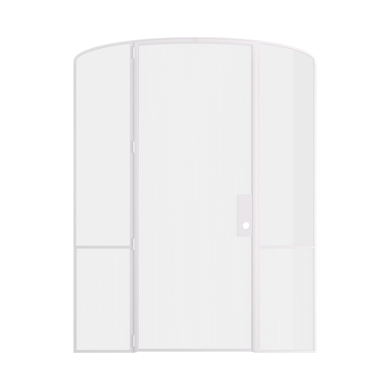 Pinkys Air Grand interior steel door, single, arch, with side windows, closed