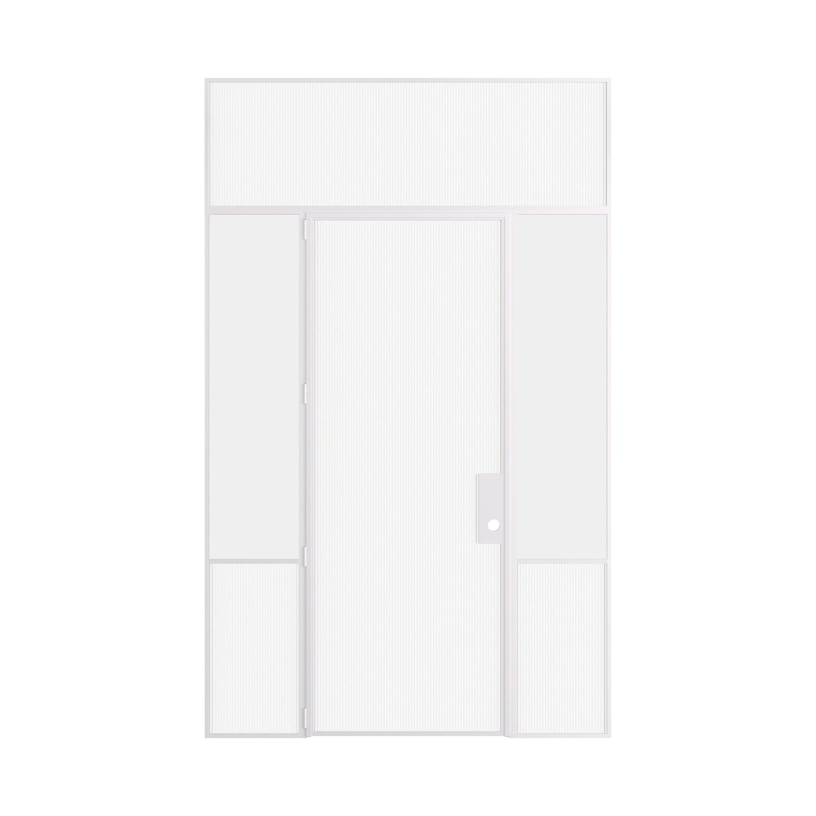 Pinkys Air Grand interior steel door, single, flat, with side windows, with a flat top window, closed