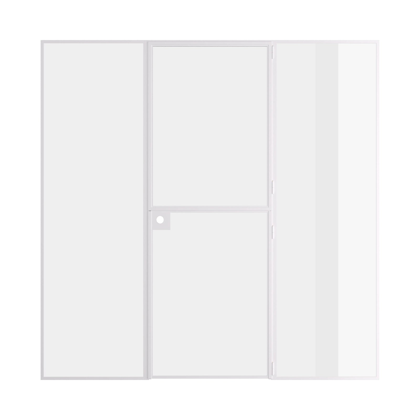 Pinkys Air Lite interior steel door, single, flat, Dutch, with side windows, closed