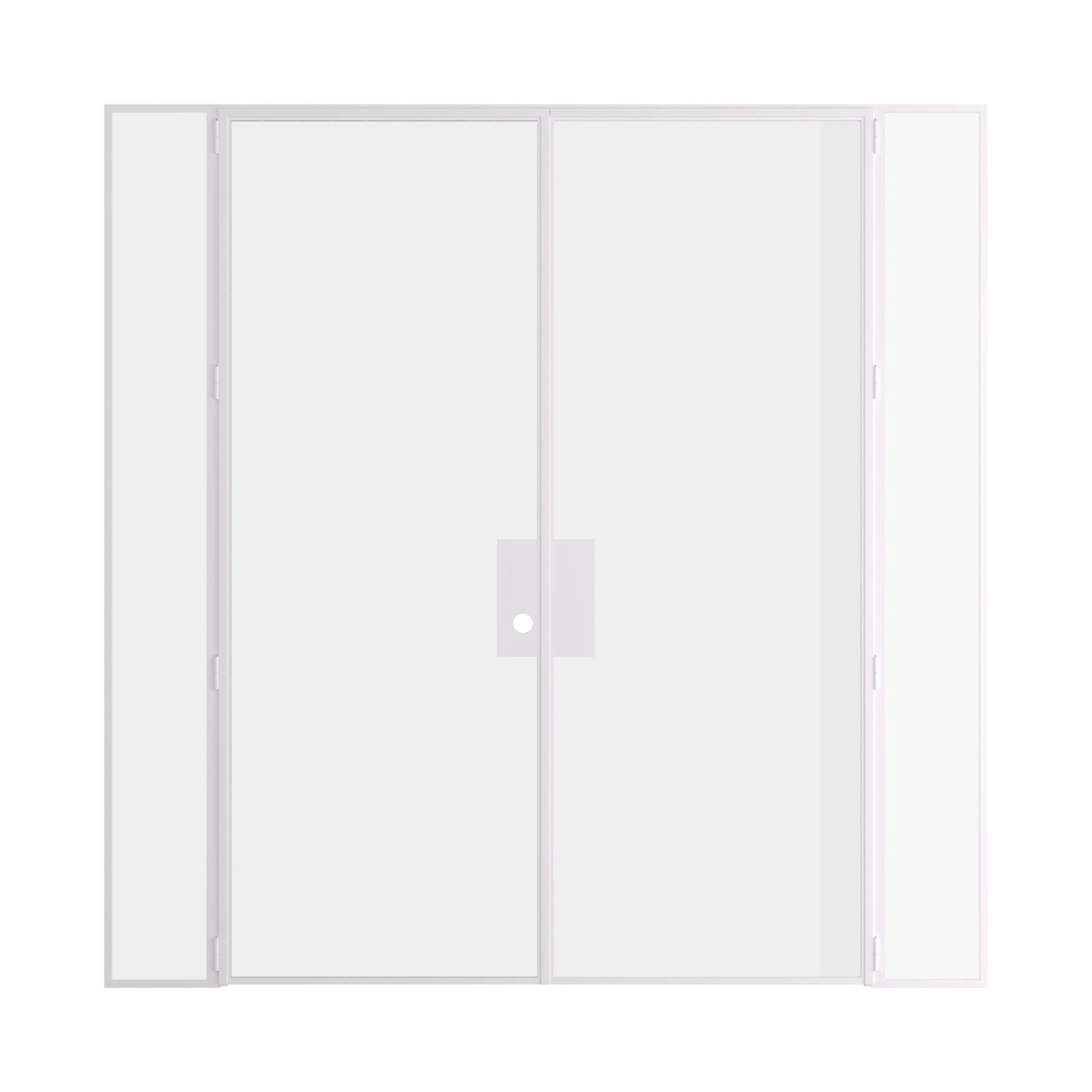 Pinkys Air Lite interior steel door, double, flat, with side windows, closed
