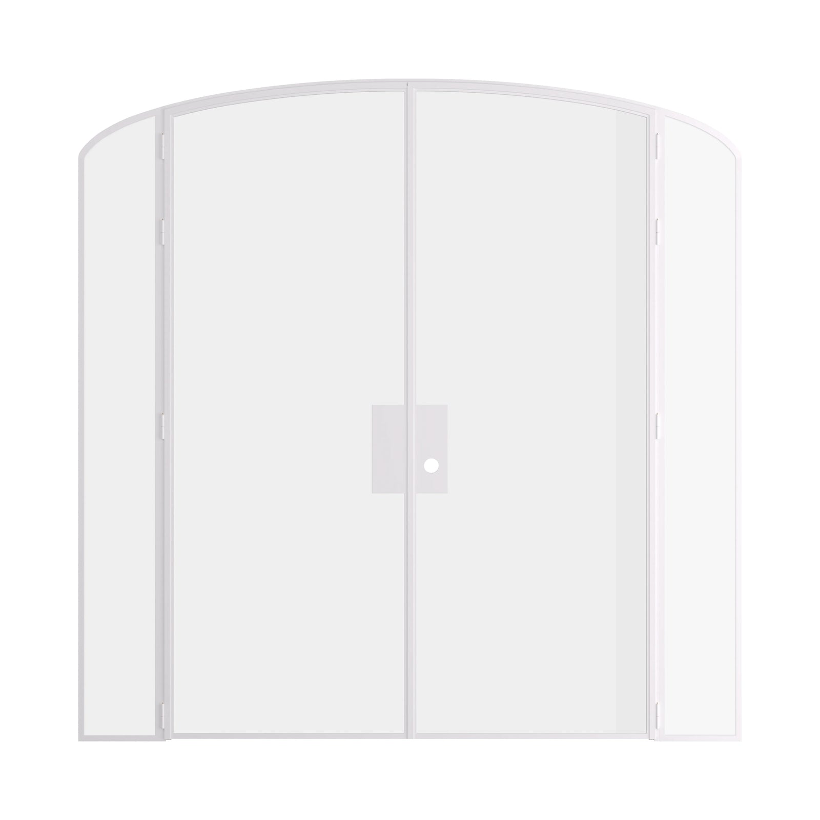 Pinkys Air Lite interior steel door, double, arch, with side windows, closed
