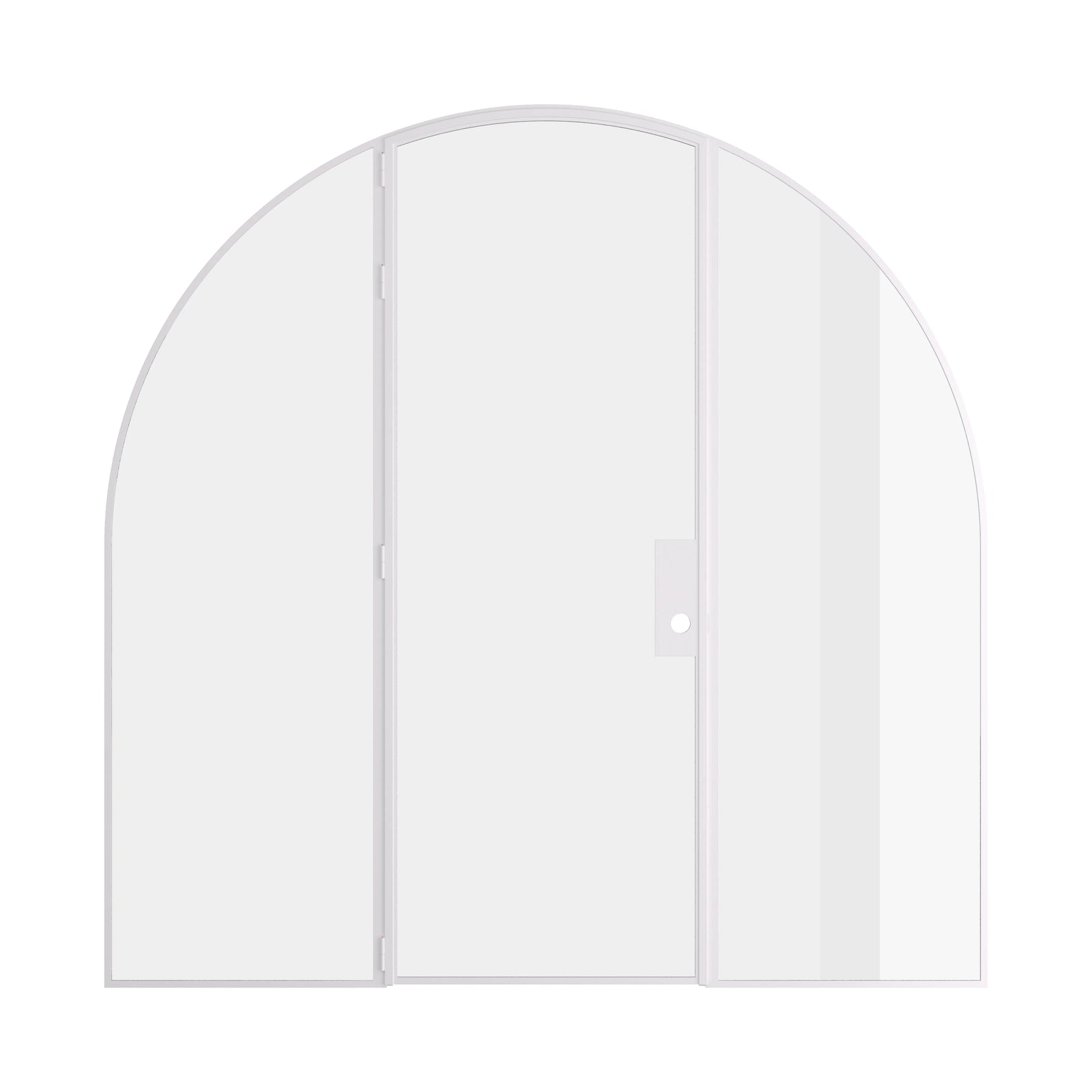 Pinkys Air Lite interior steel door, single, full arch, with side windows, closed