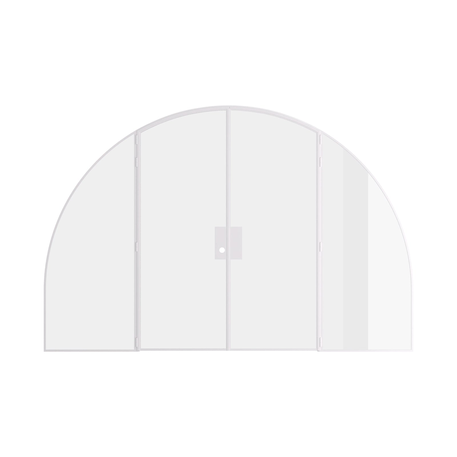 Pinkys Air Lite interior steel door, double, full arch, with side windows, closed