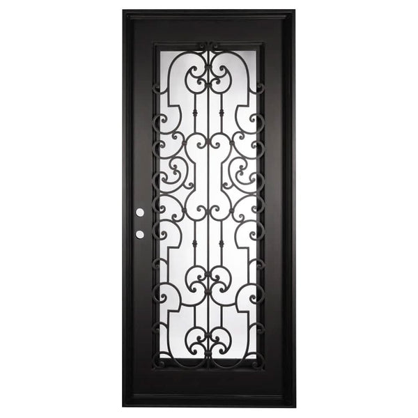 Washington single flat metal door for cold weather in bronze color.