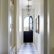 Air Getty Dutch single full arch architectural steel Dutch entry door with elegant curved arch