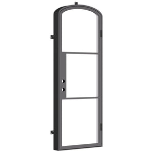 insulated matte black modern farmhouse single swing door
