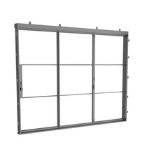 Load image into Gallery viewer, metal black glass panel door
