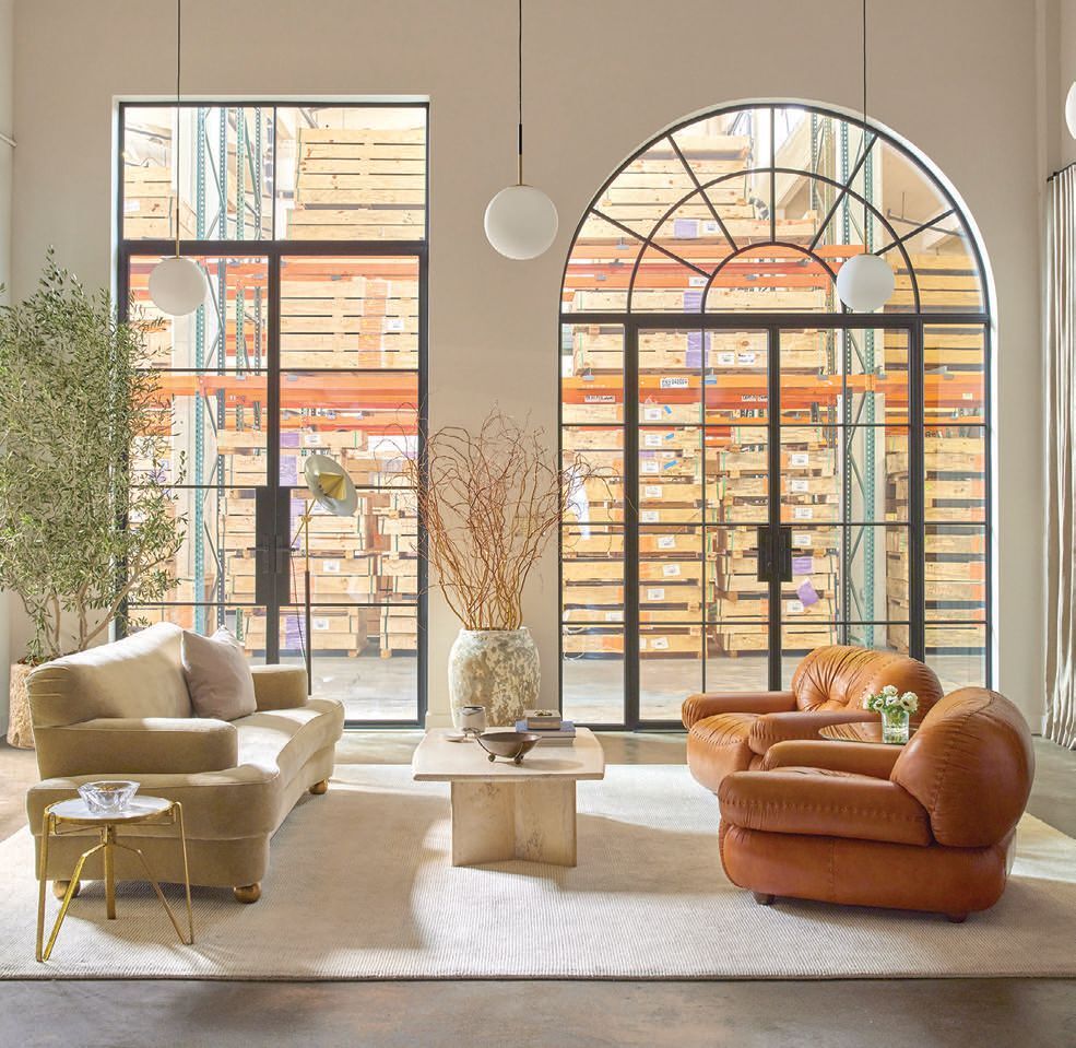 Pinkys showroom featuring expansive double doors