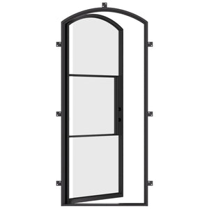 insulated NFRC rated curved top simple metal door