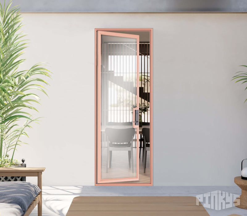 left hand inswing for single patio door with all glass