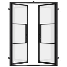 Load image into Gallery viewer, Custom double steel patio doors with minimalist design