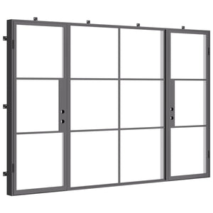 dual single back patio contemporary doors with flat tops