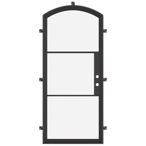 residential arch top metal swinging NFRC rated front door