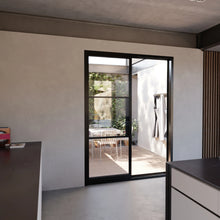 Load image into Gallery viewer, Slim-profile steel sliding doors for commercial entries