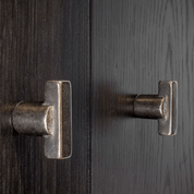 metro cabinet knob from rocky mountain hardware on cabinet door