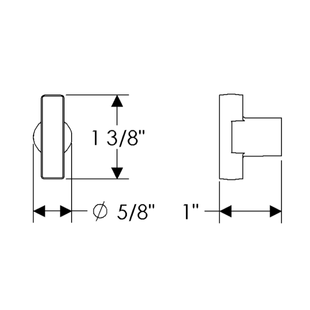 metro cabinet knob measurements from rocky mountain hardware