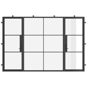 black frame door with glass in washington