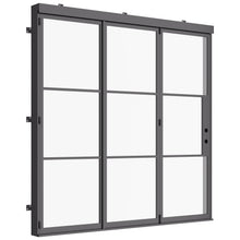 Load image into Gallery viewer, bi-fold modern steel doors with glass