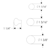 mushroom cabinet knob measurements from rocky mountain hardware