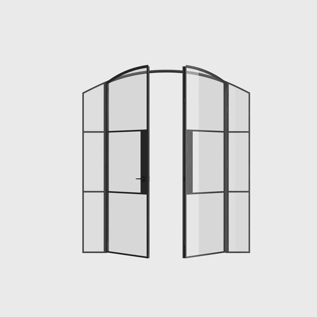 Air 4 architectural double arch door set with sidelights