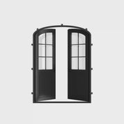Air Getty double mini arch exterior steel double doors with elegant curved top design
