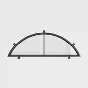 Air 4 exterior steel door with arched transom window and narrow sightlines