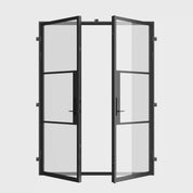 sleek thermally broken double entry steel door